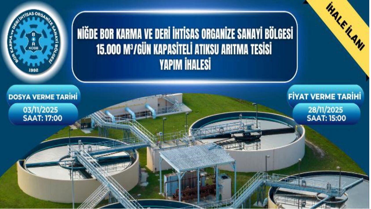 Bor OSB'den Atıksu Arıtma Tesisi Yapım İhalesi