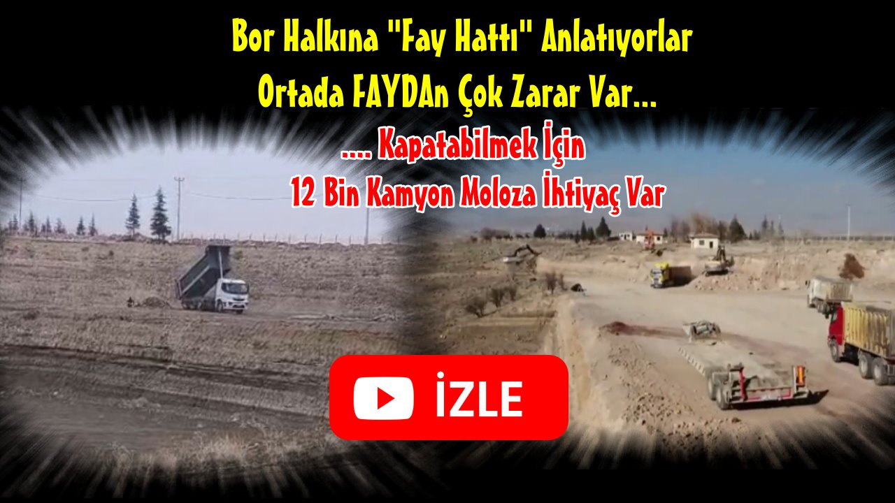 Bor halkına “fay hattı” anlatılıyor.