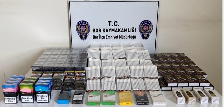 Bor'da Kaçak Sigara Operasyonu