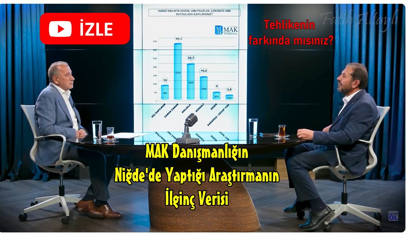 Fatih Altaylı"nın programında Niğde araştırmasının Şok eden sonucunu açıkladı.
