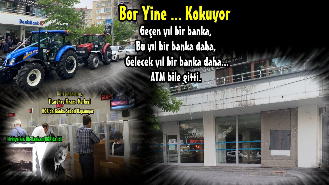 Bor'da Banka Gitti, ATM'si de gitti... Bor Kokuyor!