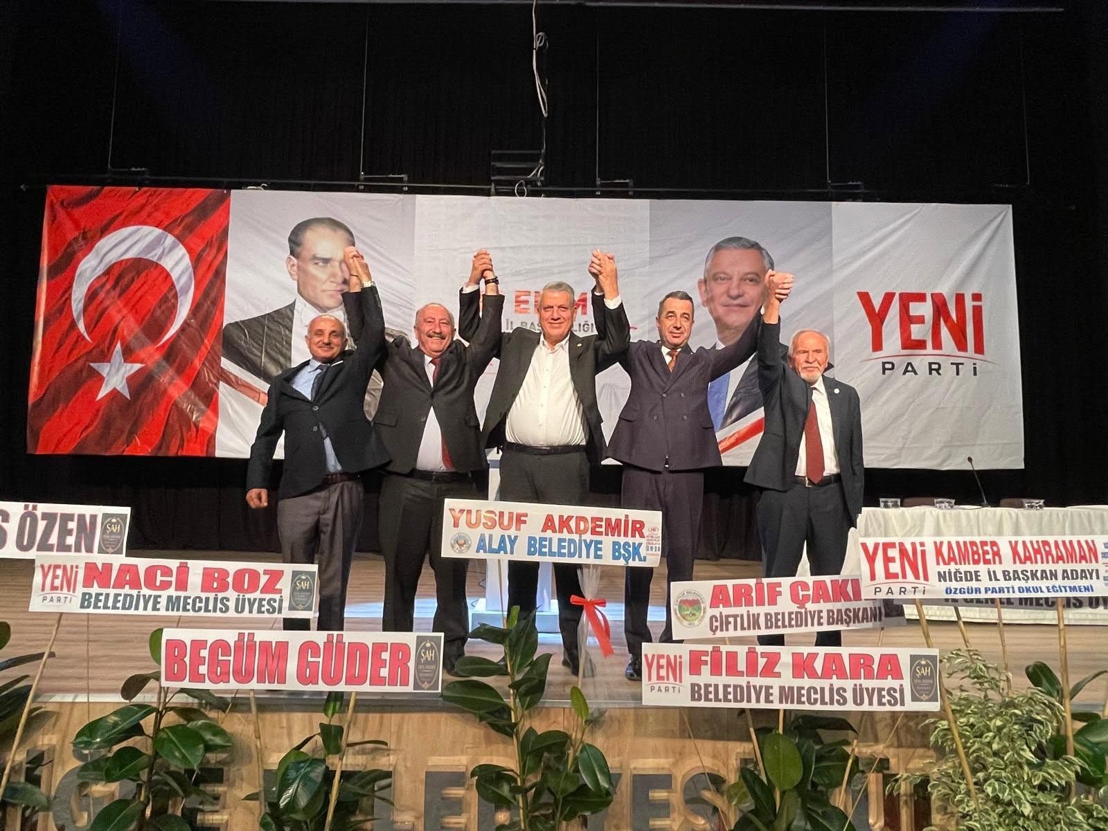 Yeni Parti Niğde’de Sandıktan Erhan Adem Çıktı: 1328 Oy Aldı