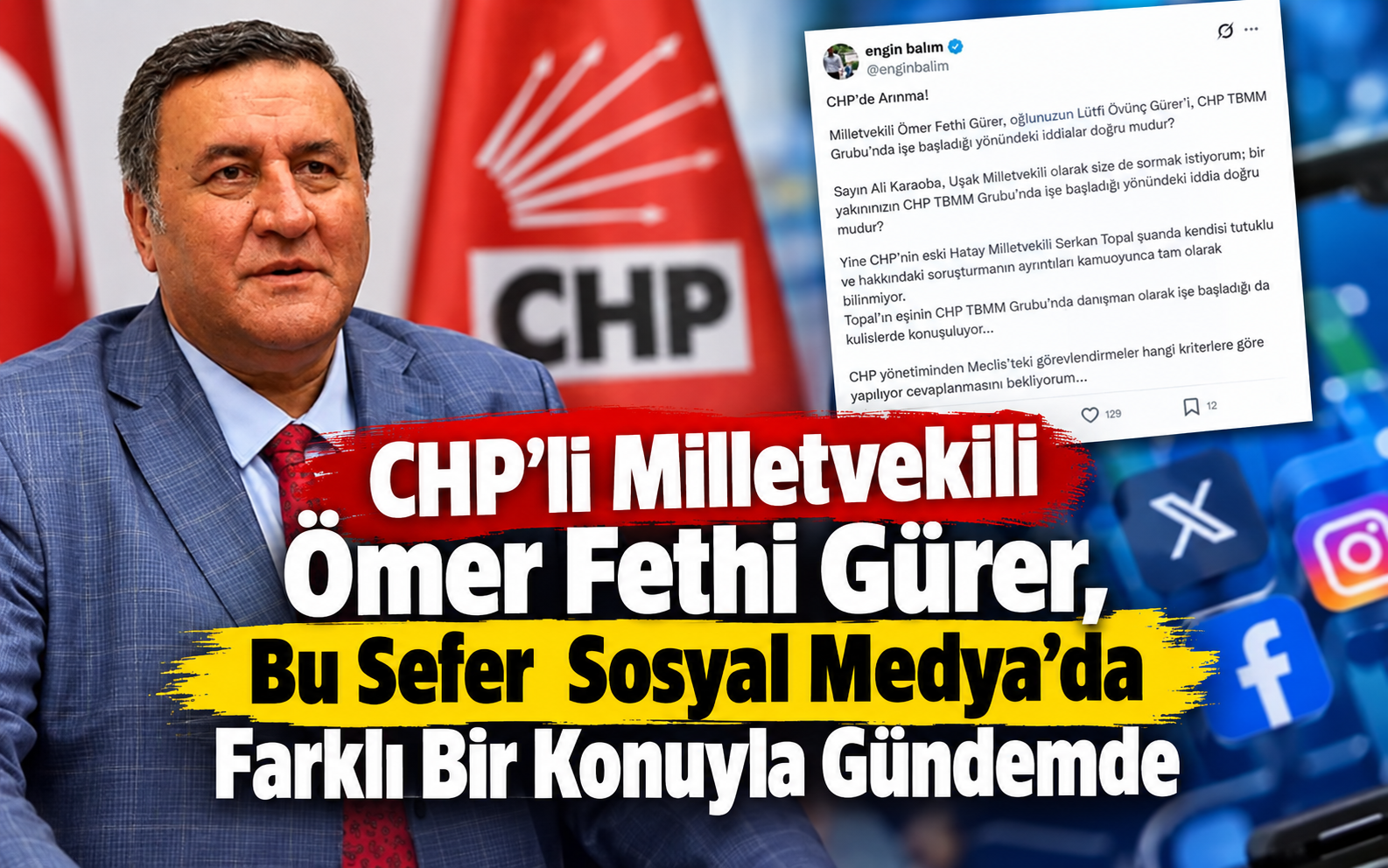 CHP Niğde Milletvekili Gürer, bu sefer farklı bir konuyla gündemde