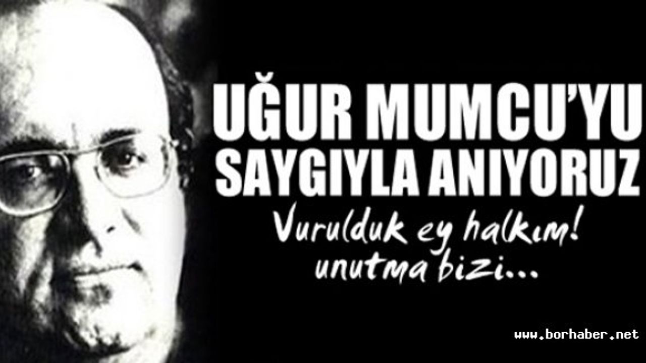 CHP Niğde İl Başkanı Erhan Adem; Uğur Mumcu'yu Saygıyla Anıyoruz