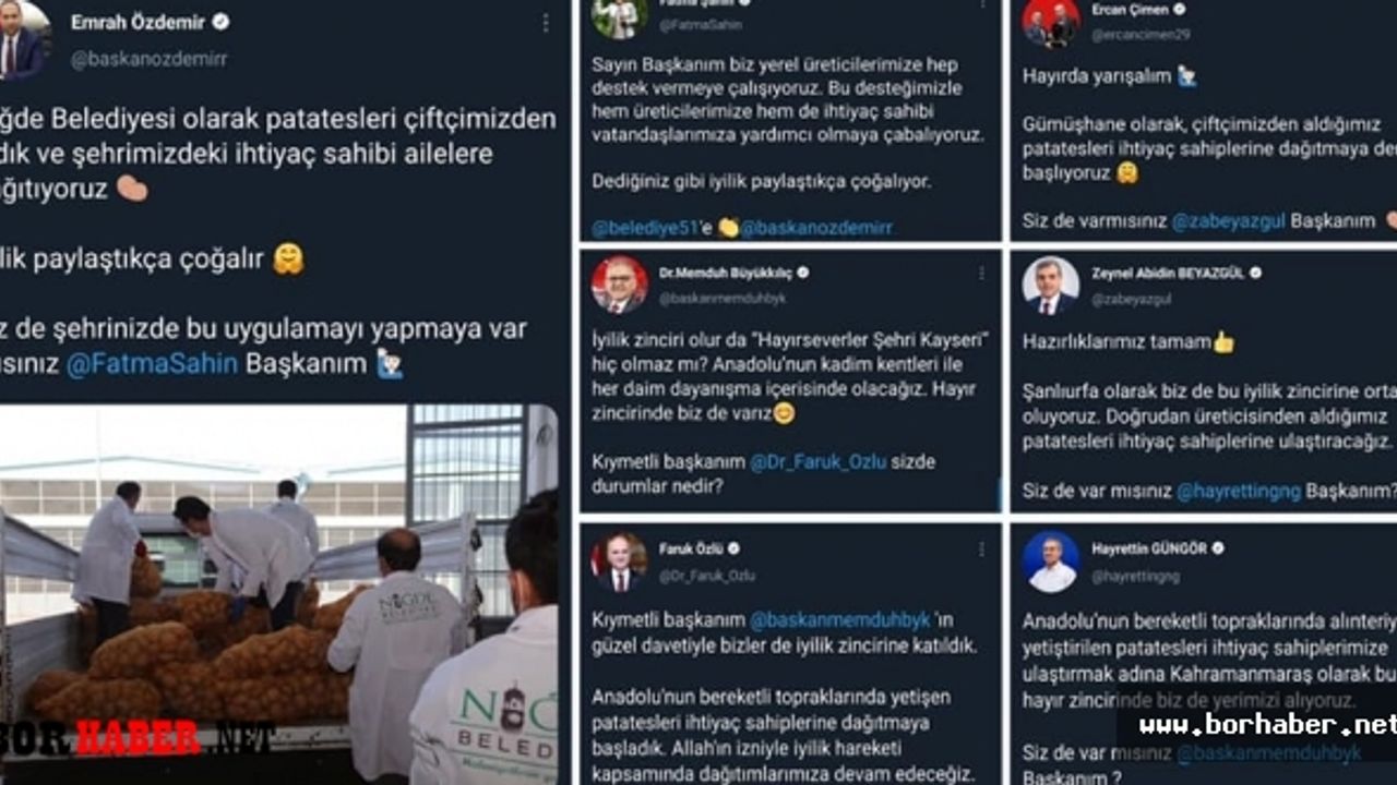 Başkan Özdemir'in Patates çiftçisine destek Tweet'i çığ gibi büyüdü