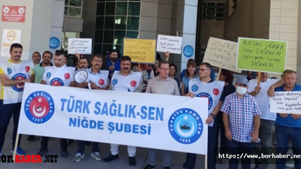 Türk Sağlık Sen Niğde Şubesi’nden Hastane Önünde Açıklama