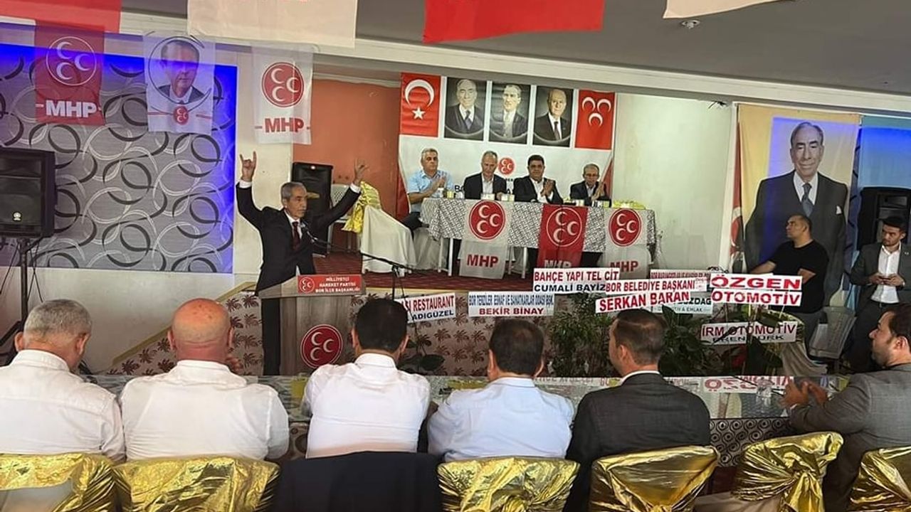 MHP Bor İlçe Kongresi Yapıldı.. Mustafa Tecimer İlçe Başkanı