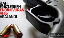 Temizlediği silahla kazara kendini vurdu