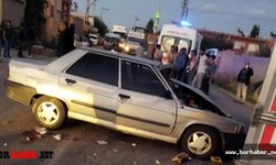 Tırhan kavşağında trafik kazası 1 i ağır 4 kişi yaralandı.