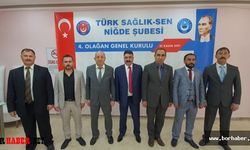 Türk Sağlık Sen Niğde Şube Başkanlığına Adnan Özer tekrar seçildi