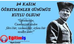 24 Kasım Öğretmenler Günü'nde Meslek Onurumuz İçin Mücadele Ediyoruz