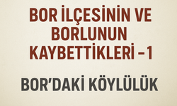 Bor İlçesinin ve Borlunun Kaybettikleri – 1