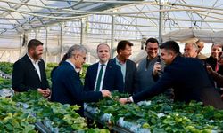 Gümüşler’de Çilek Serası Temel Atma Töreni Düzenlendi