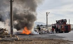 Eski Sanayi Bölgesinde Çöplük Yangını Korkuttu