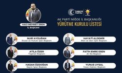 Ak Parti Niğde İl Yürütme Kurulu Belirlendi.