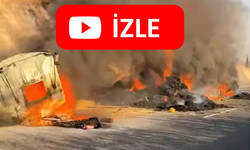 Niğde'de Saman Yüklü Tır Yandı. 1 Kişi Öldü.