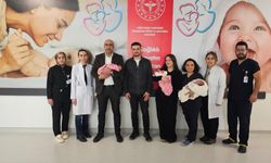 Üçüz Bebekler Taburcu Edildi