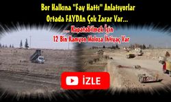 Bor halkına “fay hattı” anlatılıyor.