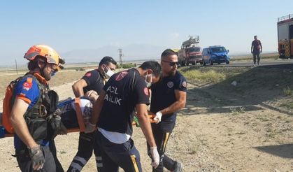 Eski Adana yolunda takla atan araçta 3 kişi yaralandı