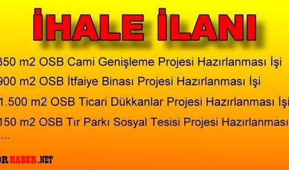 Bor Karma OSB'den İhale İlanları