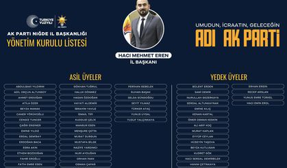 Ak Parti İl Yönetimi Belli Oldu... İlginç İsimler Var.