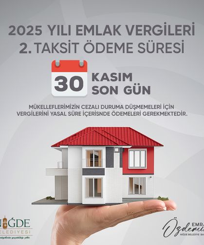 Niğde Belediyesi'nden Emlak Vergisi Uyarısı