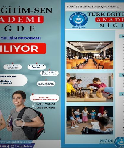 Türk Eğitim Sen Niğde Akademisi Programı Açıklandı