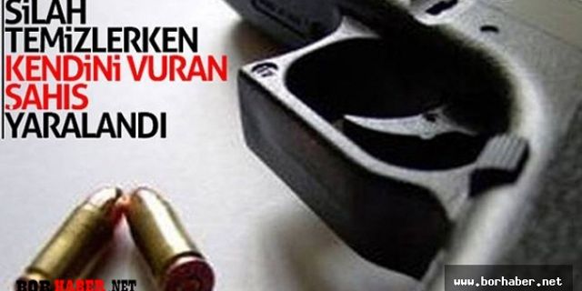 Temizlediği silahla kazara kendini vurdu