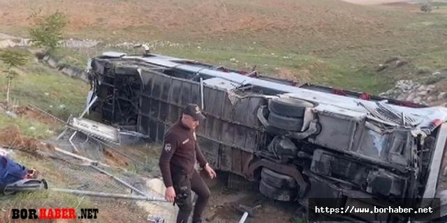 Ak Parti şöleninden dönen otobüs kaza yaptı 3 ölü, 41 yaralı
