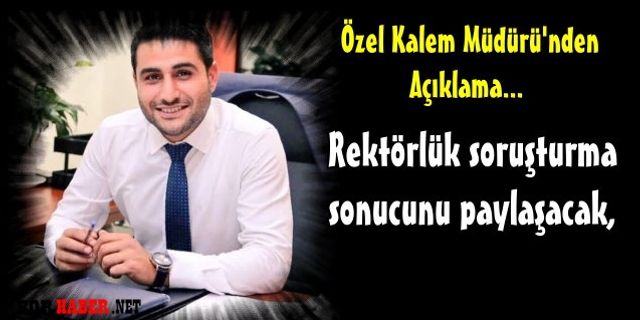 Niğde'nin Konuştuğu Özel Kalem Kalem Müdürü'nden Açıklama