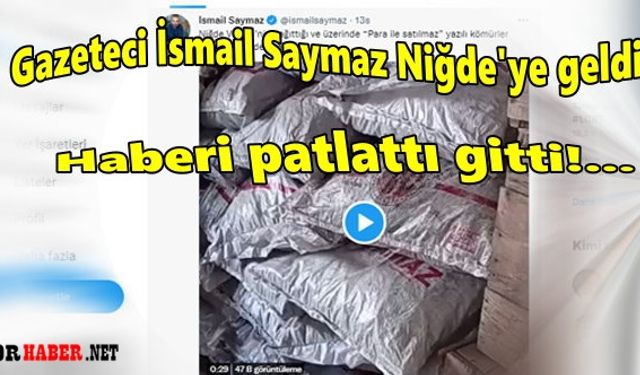 Gazeteci İsmail Saymaz Twitter Hesabından Paylaştı
