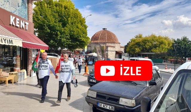 Filistin’e destek yürüyüşçüleri Bor'dan geçti
