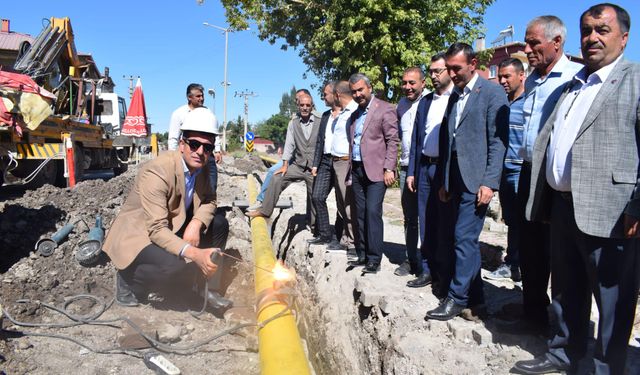 Çiftlik ilçesine doğalgaz geldi