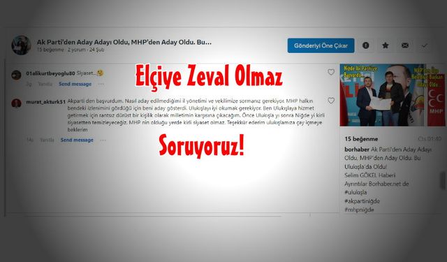 Vekil Cevahir Uzkurt ve İl Başkanı Özdemir’e Soruyoruz!