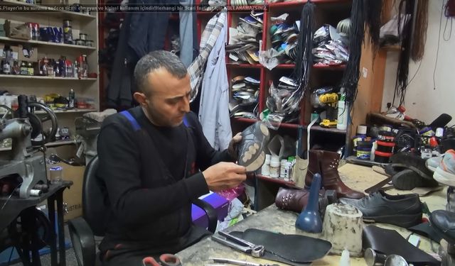 Soğuk havaların gelmesiyle ayakkabı tamircilerinde yoğunluk başladı