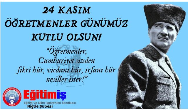 24 Kasım Öğretmenler Günü'nde Meslek Onurumuz İçin Mücadele Ediyoruz