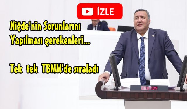 Niğde'nin Sorunlarını TBMM Kürsüsünde Dile Getirdi