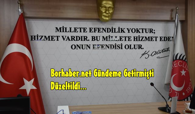 İl Genel Meclisi’nde, Atatürk’ün Sözü Yeniden Yerini Aldı