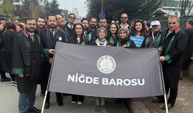 Avukatlar Meydanlarda, Niğde Barosu Ankara'da Yürüyüşte