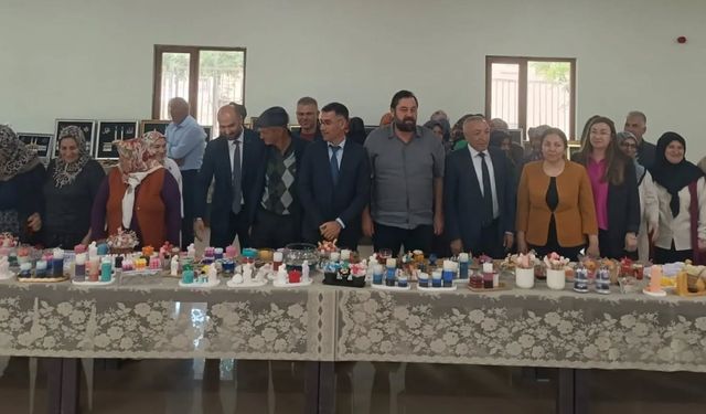 Çukurkuyu’da el emeği sergisi açıldı