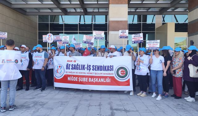 Öz Sağlık-İş Sendikası: “İşçimizin hakkını kimseye ezdirmeyiz”