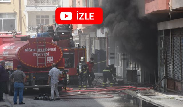 Niğde’de Beyaz Eşya Deposunda Yangın Çıktı