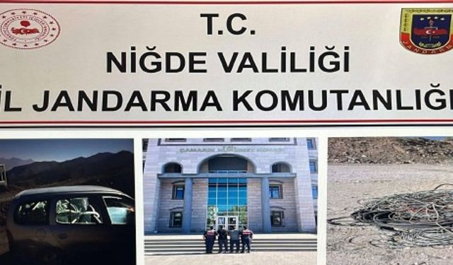 Niğde’de Kablo Hırsızlığı Zanlıları Suçüstü Yakalandı