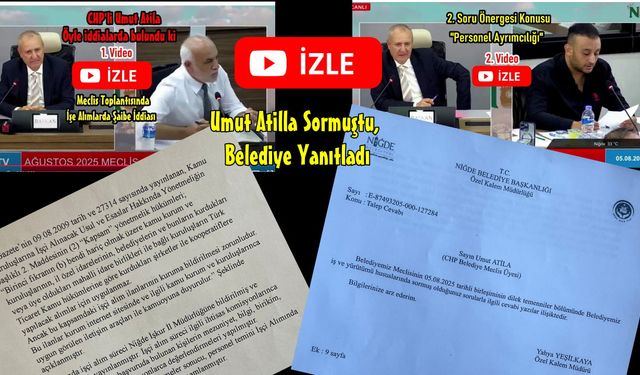 Niğde Belediyesi’nin Personel Alımı İddialarına Yazılı Yanıt Geldi