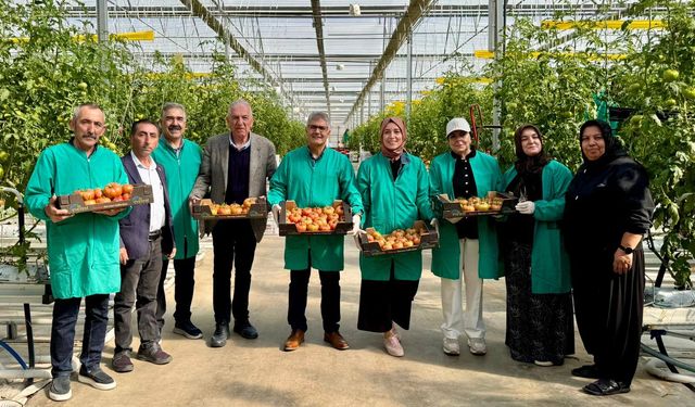 Vali Çelik ve Eşinden, Narlıgöl’de Jeotermal Seraya ziyaret