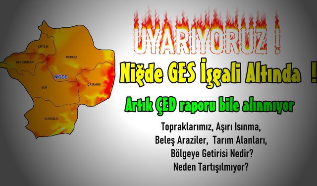 Niğde'de Güneş Enerji Santrali İçin ÇED Gerekli Değildir Kararı