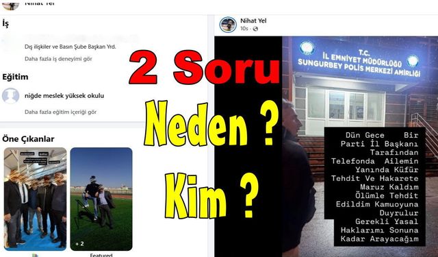 Üniversite Görevlisinden ŞOK! Tehdit İddiası