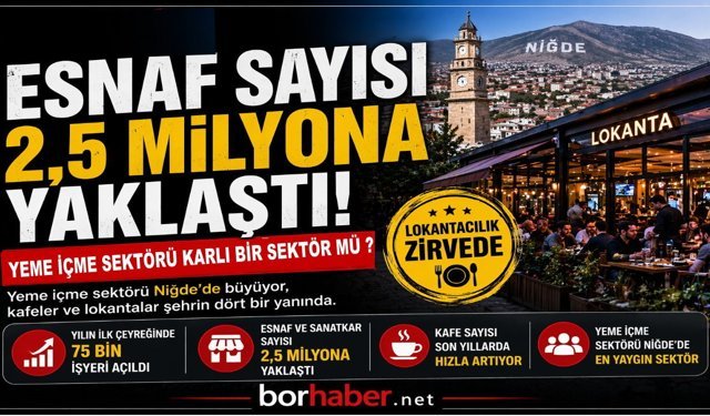 Esnaf Sayısı 2,5 Milyona Yaklaştı, Lokantacılık Zirvede, Niğde'de Durum Farklı Değil