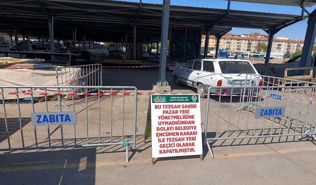 Niğde'de Pazar Yeri Yönetmeliğine Uymayan Tezgâh Geçici Olarak Kapatıldı