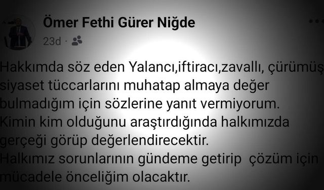 CHP'de Yaşanan Tartışmalara Ömer Fethi Gürer'in Yanıtı